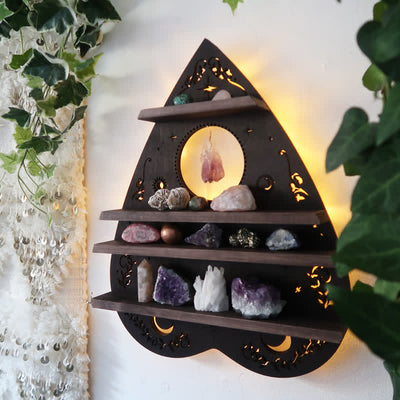 Inverted Moon Heart Crystal Shelf