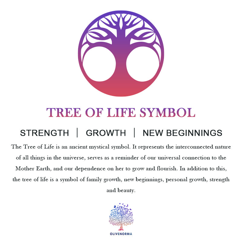 Olivenorma Crystal Stone Chakra Tree Of Life Notebook