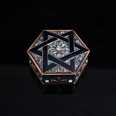 Olivenorma Antique Hexagram Metal Jewelry Box