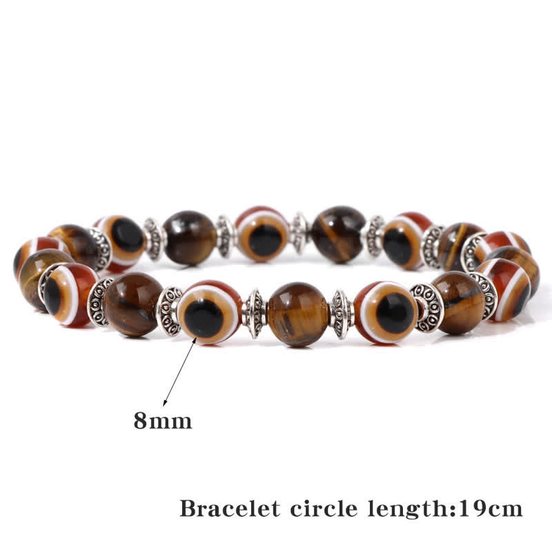 Olivenorma Evil Eye Natural Stone Beads Bracelet