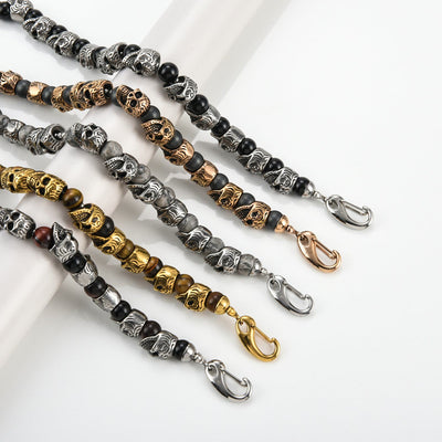 Olivenorma Natural Tiger Eye Handmade Stainless Steel Bracelet