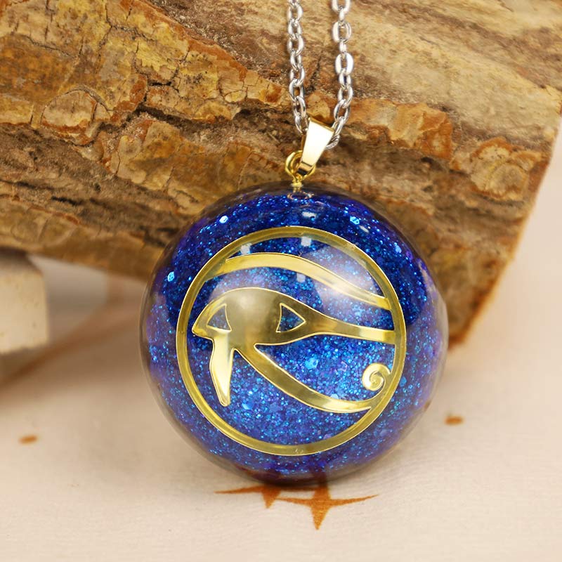 Olivenorma Lapis Lazuli Eye Of Harus Protection Necklace