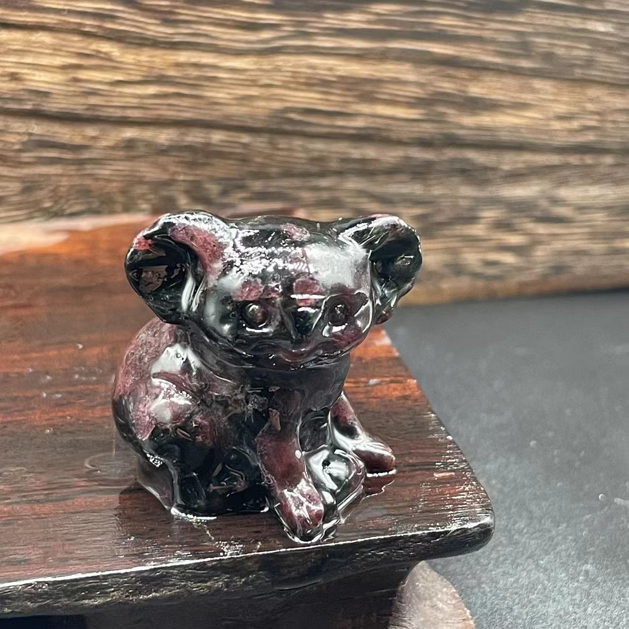 Olivenorma 1.2 Inches Carved Cute Koala Figurine Gemstone Decoration