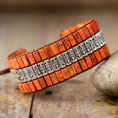 Olivenorma Emperor Stone Boho Adjustable Wrap Bracelet