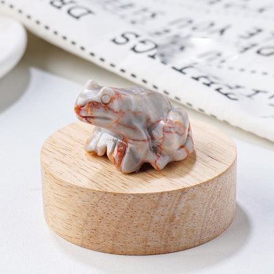 Olivenorma Serene Spirit Gemstone Frog Gemstone Decoration - Rhodochrosite - With Card - image 15