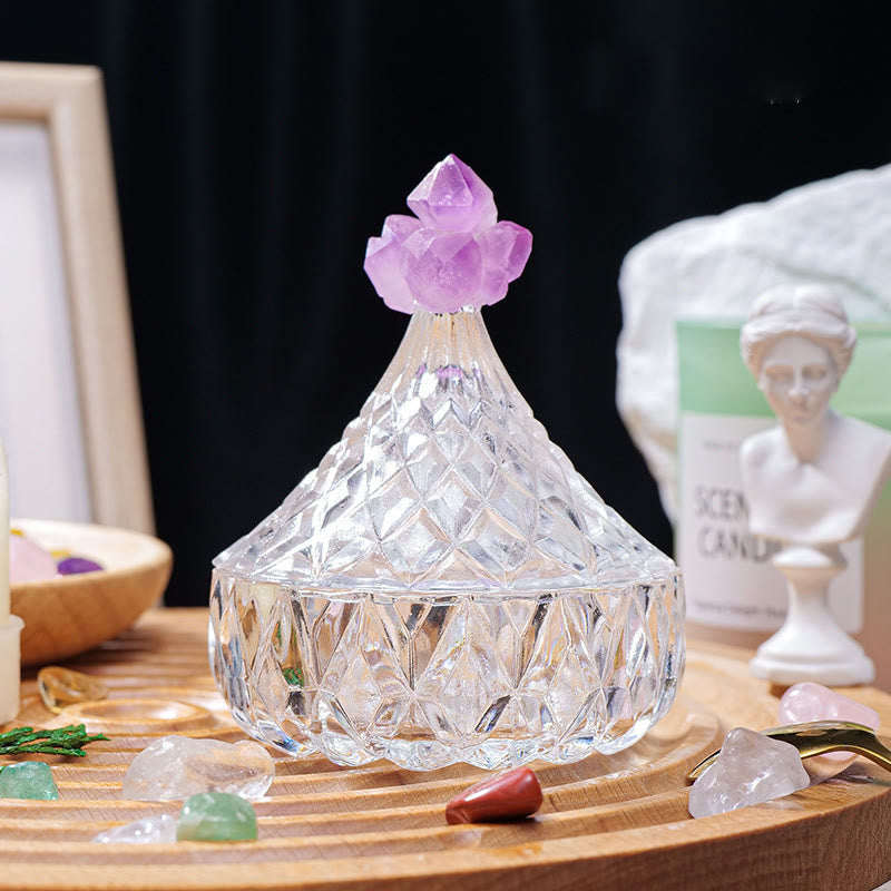 Olivenorma Crystal Jewelry Box Home Gemstone Decoration