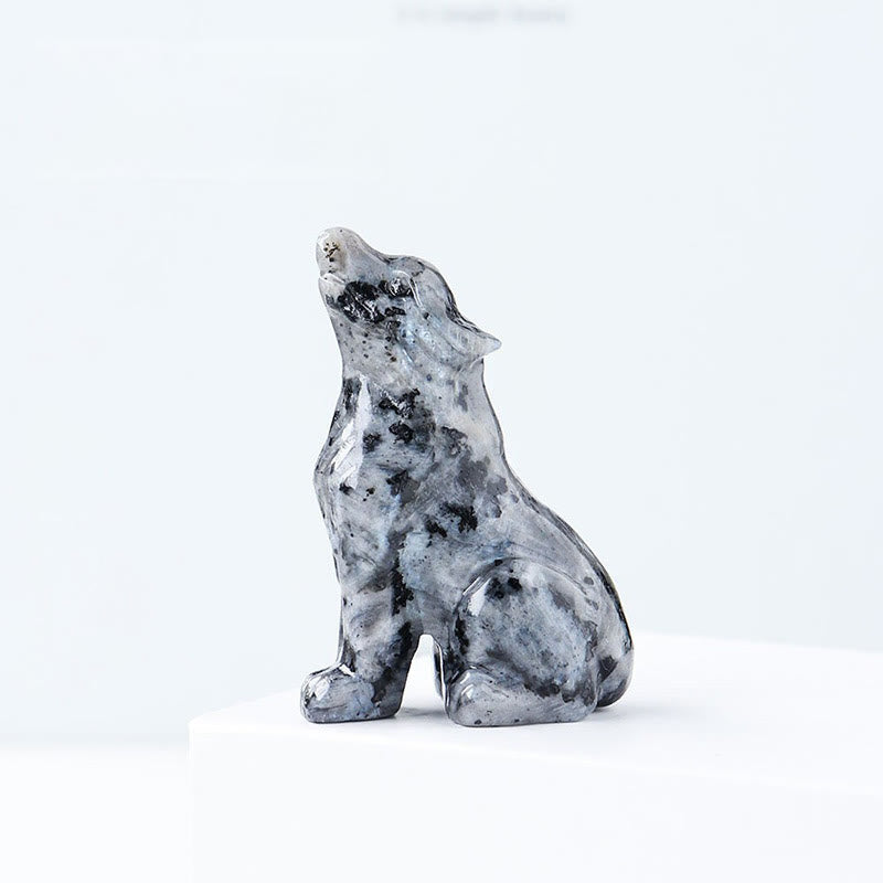 Olivenorma Natural Crystal Little Wolf Boy Gemstone Decoration - Flash Stone - image 15
