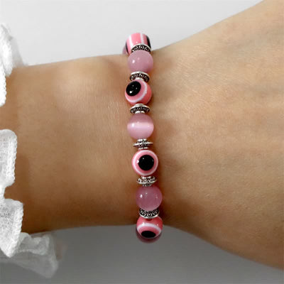 Olivenorma Evil Eye Natural Stone Beads Bracelet