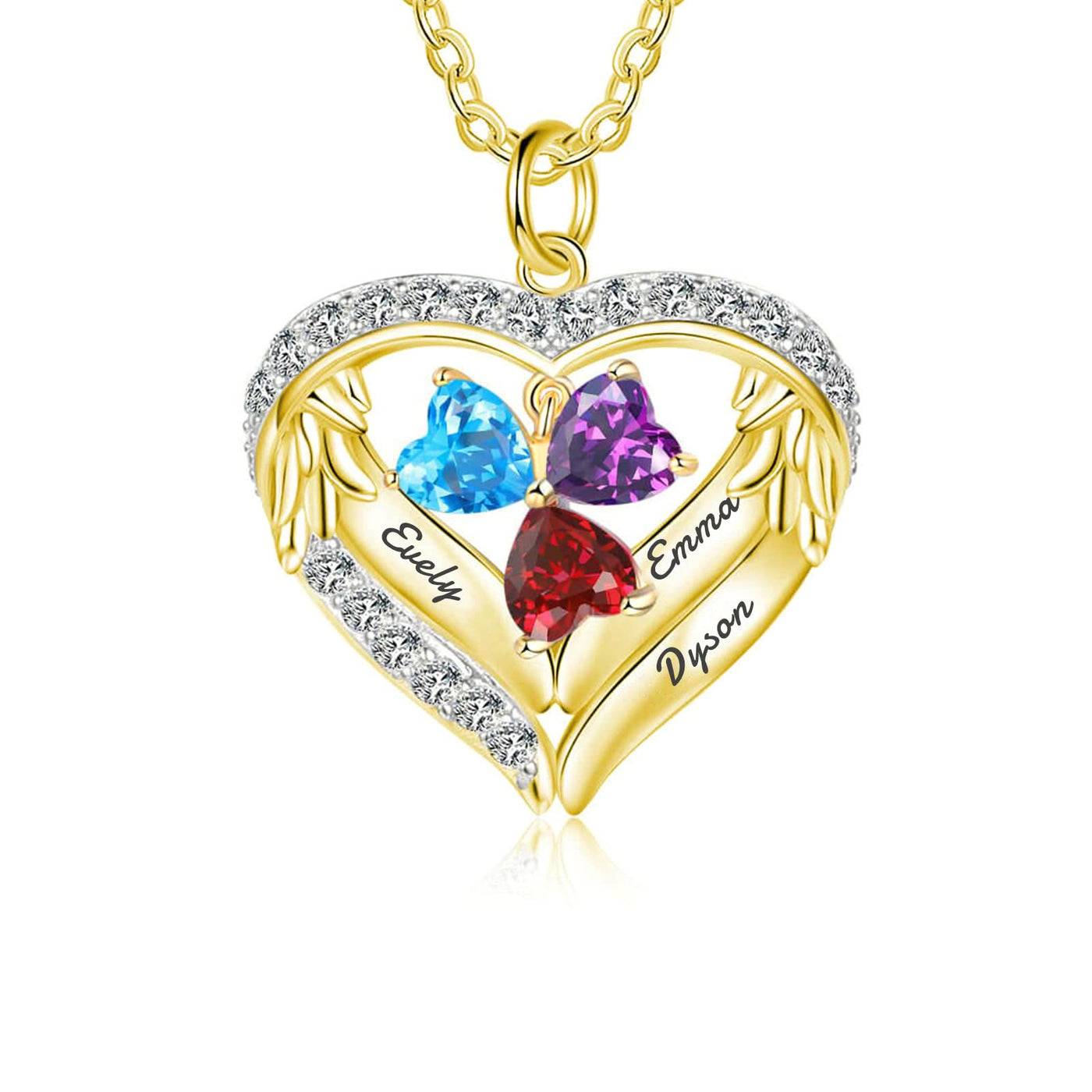 Olivenorma Personalized Birthstone Engraved Name Gift CZ Necklace