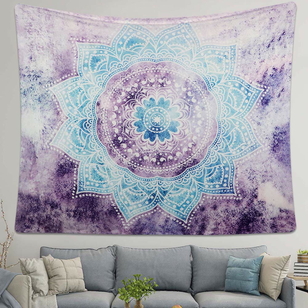 Olivenorma Mandala Purple Blue Wall Hanging Decor Tapestry