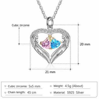 Olivenorma Personalized Birthstone Engraved Name Gift CZ Necklace