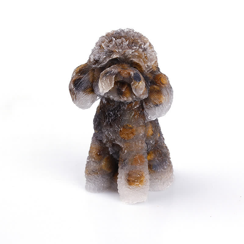 Olivenorma Natural Crystal Poodle Gemstone Decoration