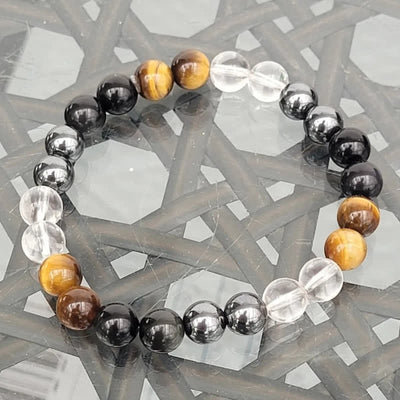 Olivenorma Natural Stone Beads Quadruple Protection Bracelet