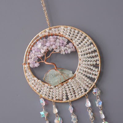 Olivenorma Lepidolite Tree Of Life Suncatcher Wind Chime