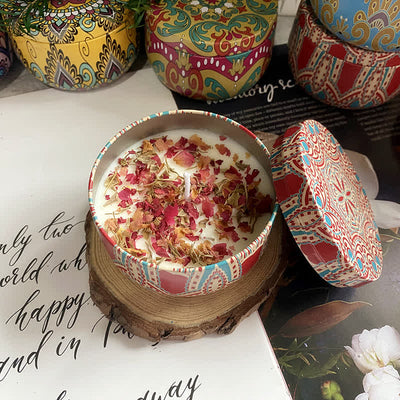 Natural Dried Flower Aromatherapy Candle