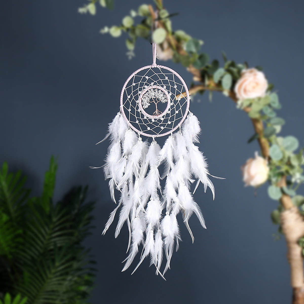 Olivenorma Tree Of Life Blue Sodalite Gravel Dream Catcher