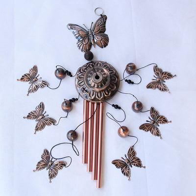 Olivenorma Metal Butterfly Owl Animal Iron Art Hanging Wind Chime