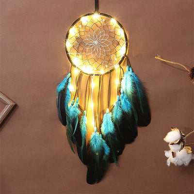 Olivenorma "Peace Lotus" - Turquoise Feather Dream Catcher