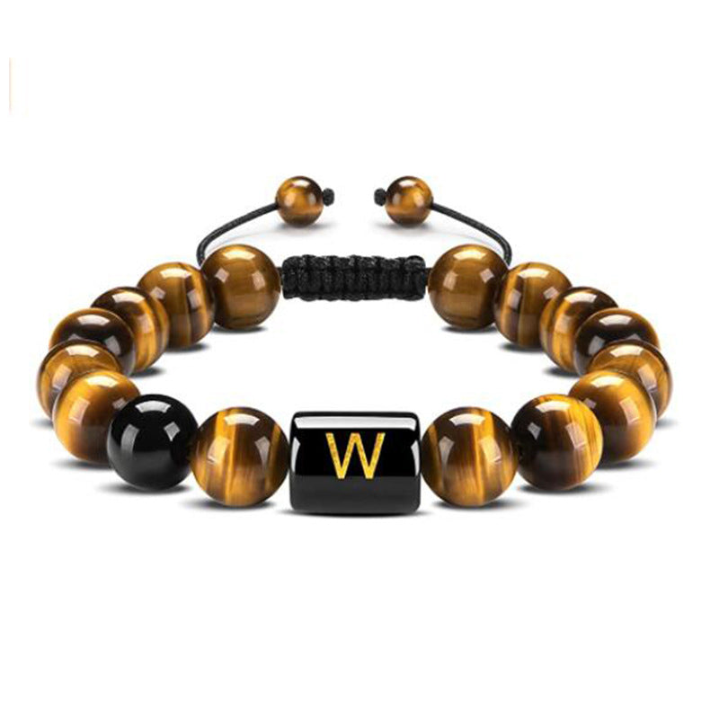 Tiger Eye Letter Protection Bracelet