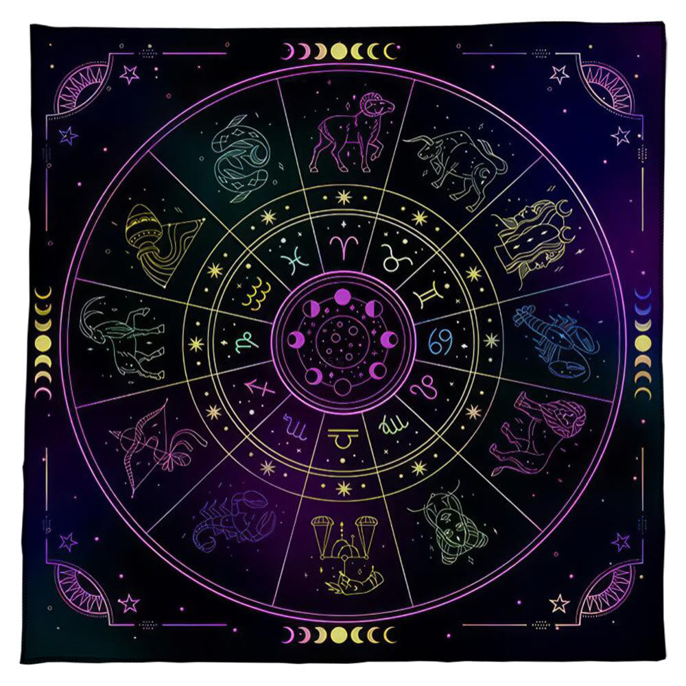 Olivenorma Constellations Zodiac Signs Divination Tarot Tablecloth