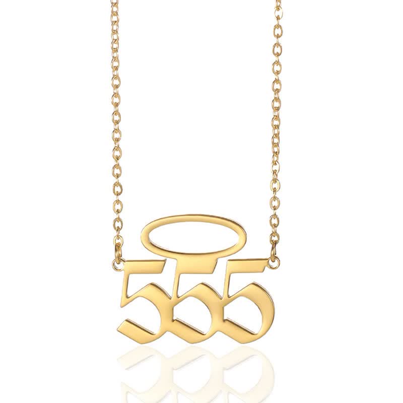 Olivenorma Lucky Angel Number With Angel Aperture Necklace