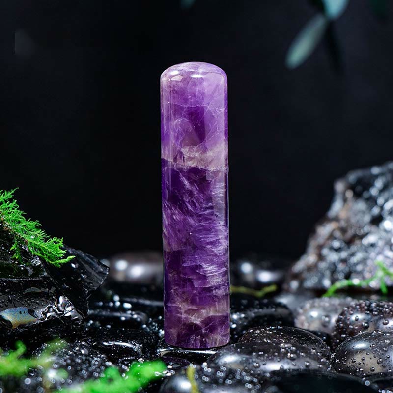 Olivenorma Natural Chakra Crystal Cylinder Ornament Gemstone Decoration