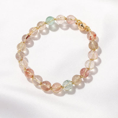 Olivenorma Colorful Rutilated Quartz Beaded Bracelet