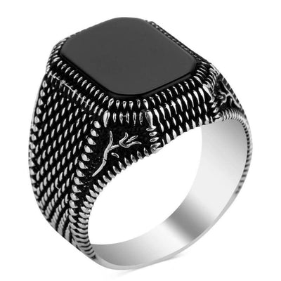 Olivenorma "Reign Of Power" Men's Black Onyx Ring