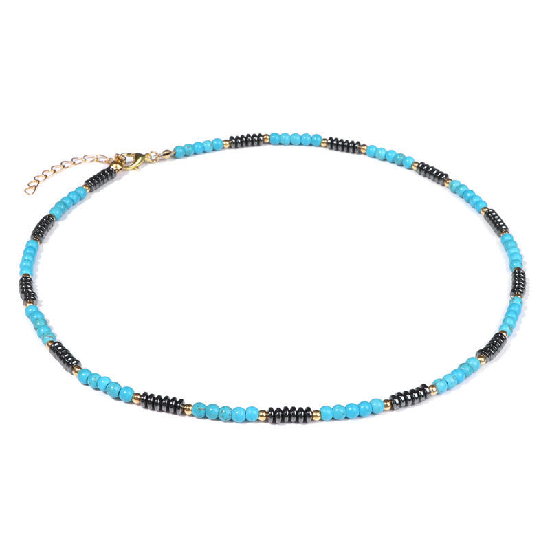 Olivenorma Gemstone & Hematite Necklace