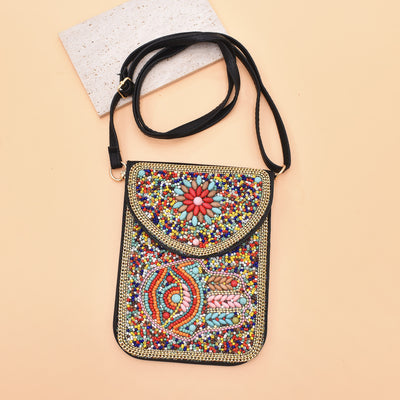 Olivenorma Bohemian Beaded Evil Eye Hamsa Mobile Phone Bag