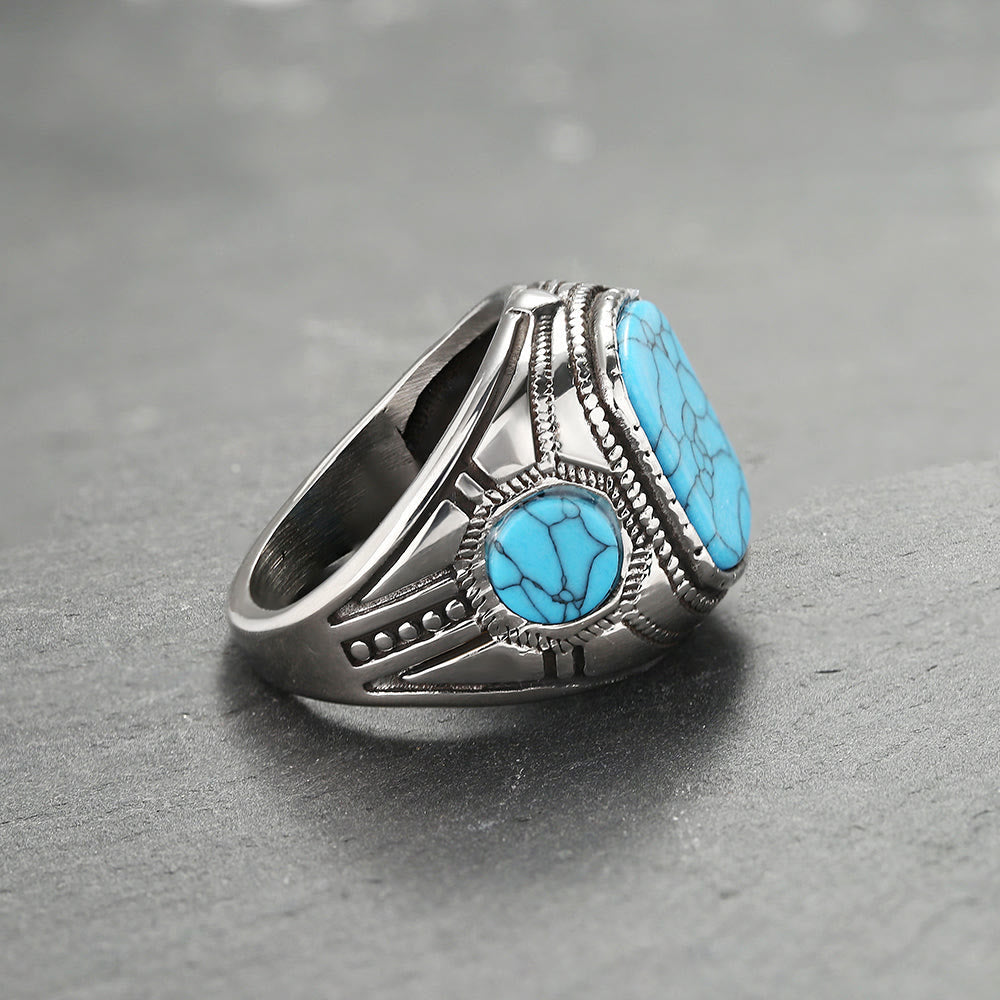 Olivenorma Turquoise Mens Ring