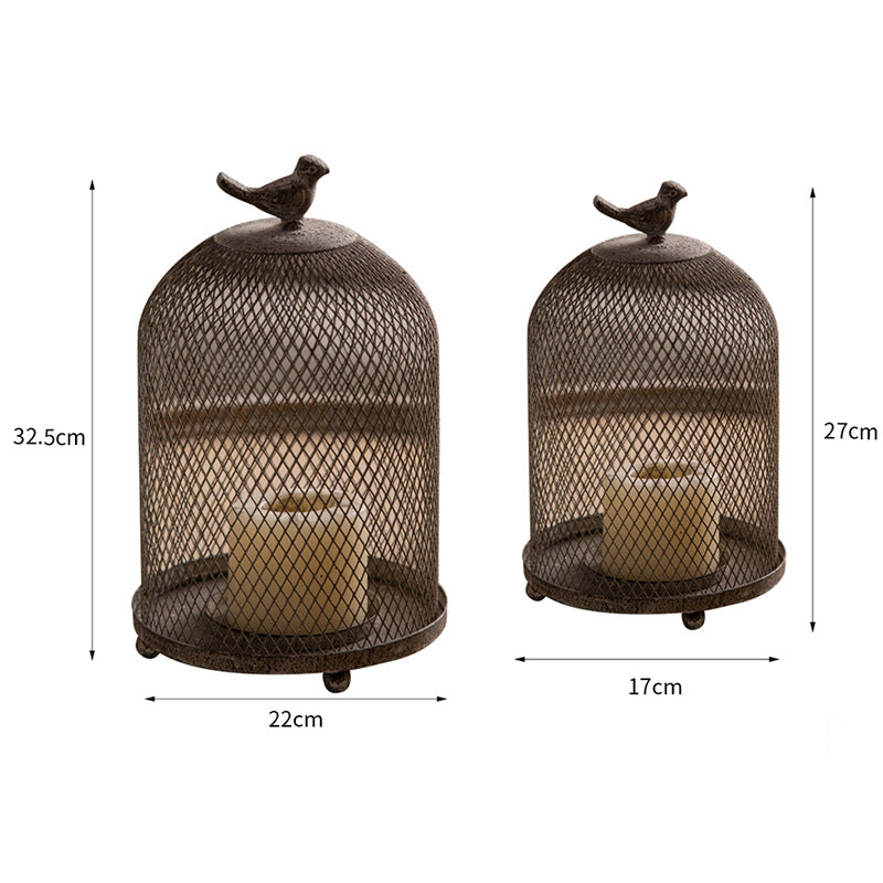 Olivenorma Classical Iron Birdcage Decorative Candle Holder