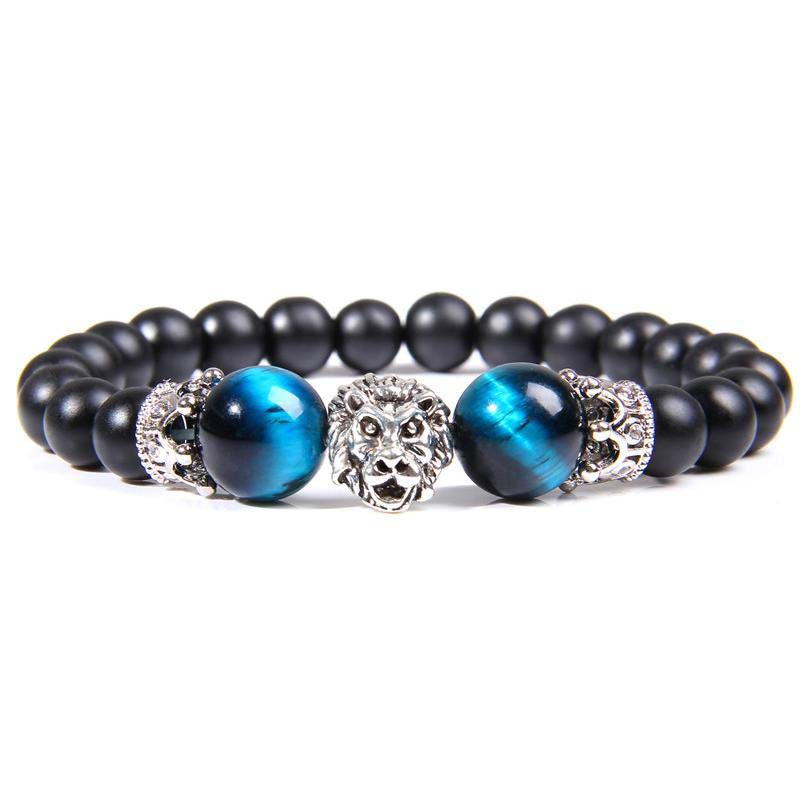 Olivenorma Natural Crystal Stone Lion Symbol Bracelet