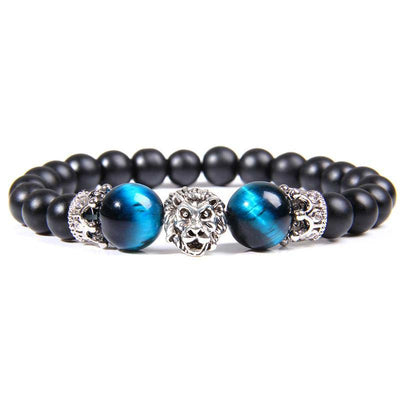 Olivenorma Natural Crystal Stone Lion Symbol Bracelet