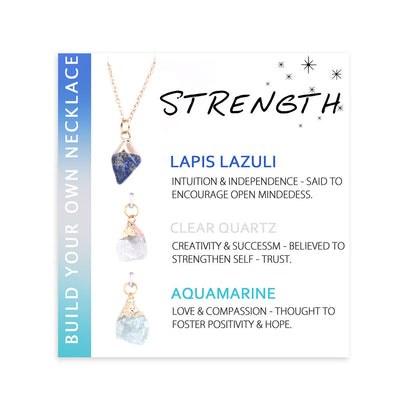 Olivenorma Natural Irregular Rough Stone Blessing Card Necklace