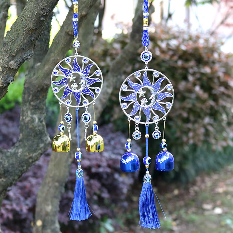 Olivenorma Retro Sun Evil Eye Protection Wind Chime