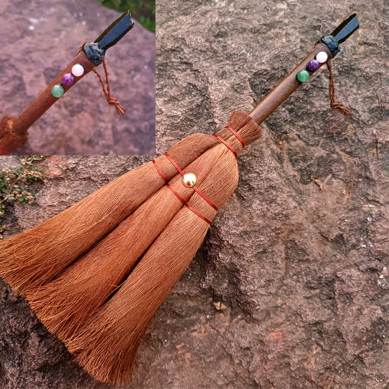 Olivenorma Natural Crystal Magic Broom Ornament