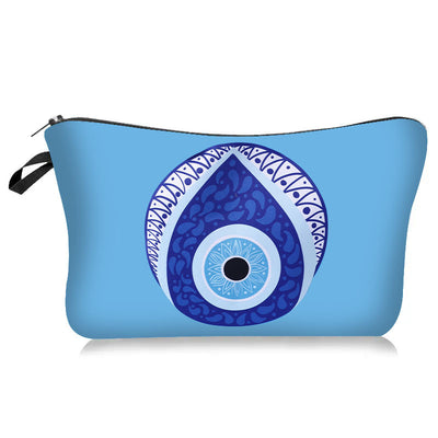 Olivenorma Blue Evil Eye Makeup Cosmetic Bag