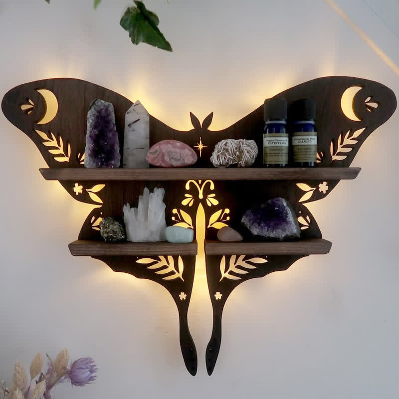 Olivenorma Luna Moth Crystal Shelf