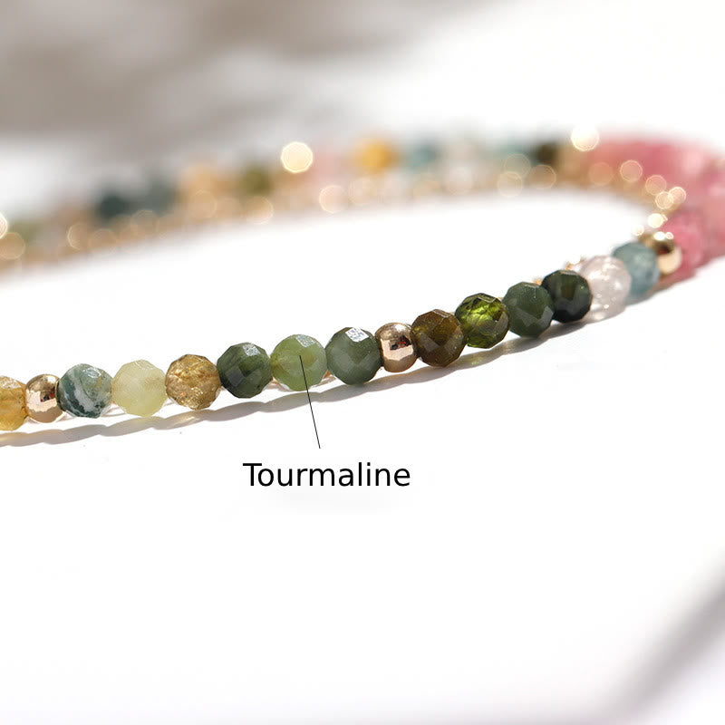 Olivenorma Tourmaline Gold Plated Copper Double Thin Bracelet