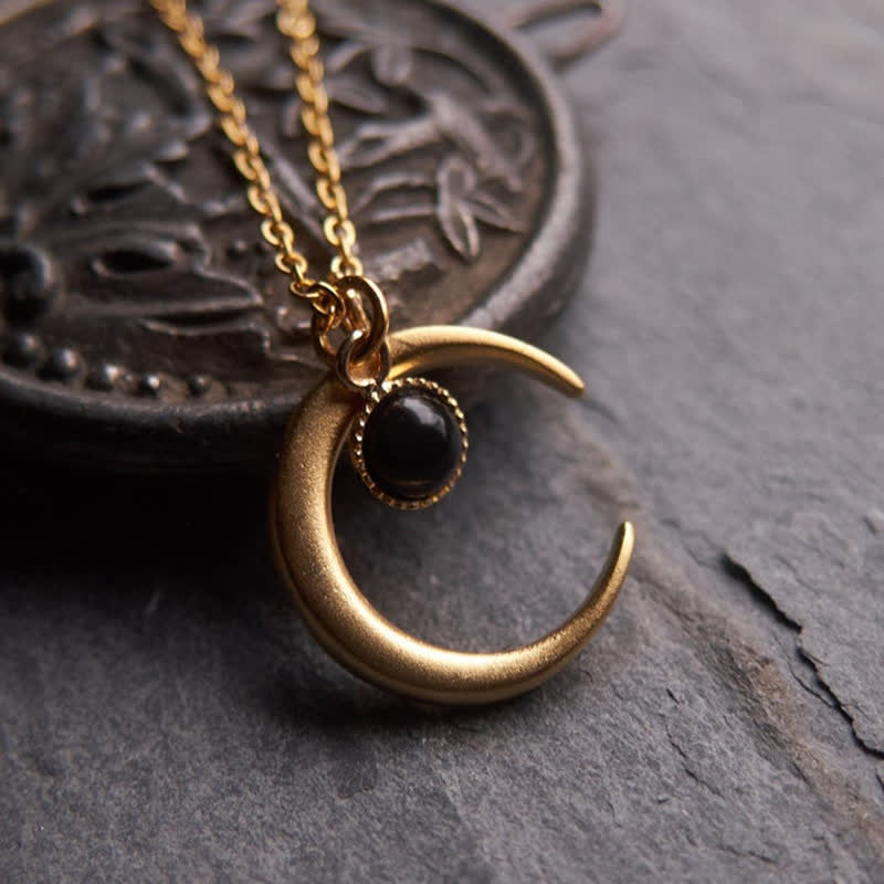 Olivenorma Witch Moon Black Onyx Necklace