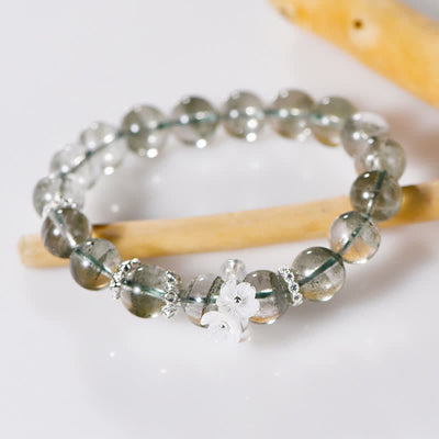 Olivenorma 10mm Green Phantom Quartz Beaded Bracelet