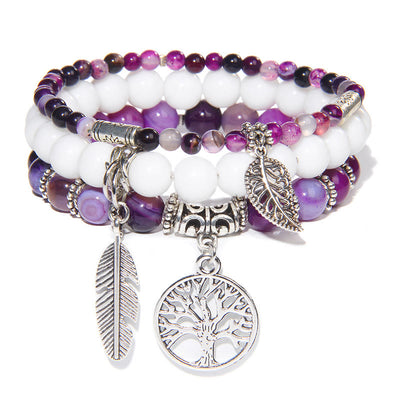 Olivenorma "Nature's Healing Moments" Tree Of Life 3 Pieces Bracelet Set