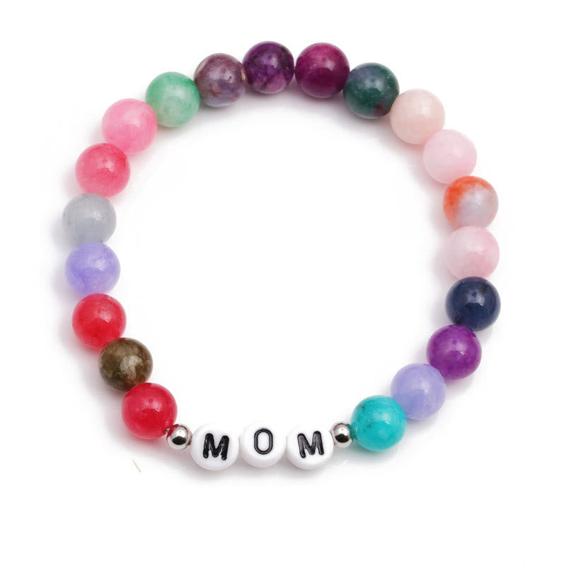 Olivenorma "MAMA" Natural Colored Stone Beaded Bracelet