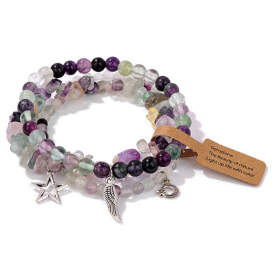 Olivenorma Boho Style Moon Star Pendant Bracelet Set