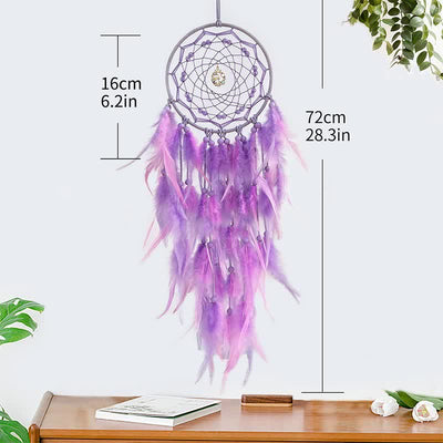 Olivenorma "Spring Fantasy" Feather Metal Pendant Dream Catcher