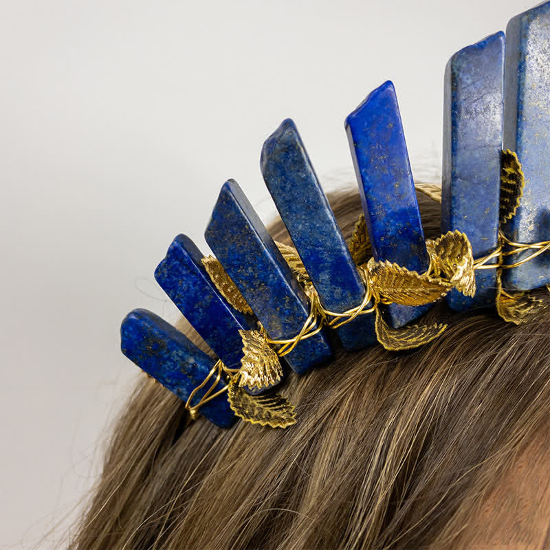 Olivenorma Lapis Lazuli Moon Witch Crystal Crown