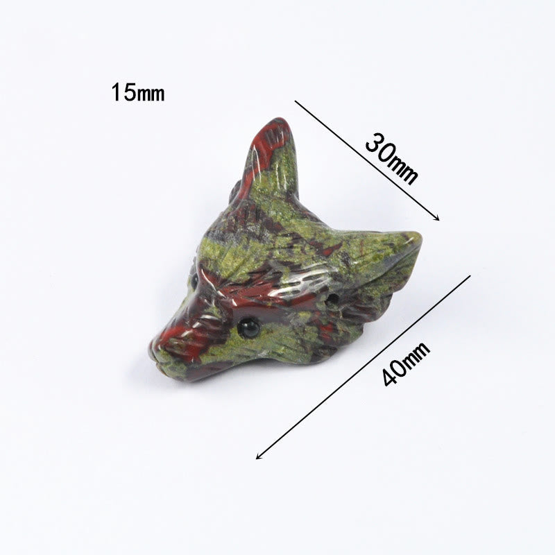 Olivenorma Natural Crystal Carved Wolf Head Accessory Gemstone Decoration - image 36