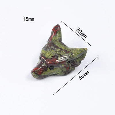 Olivenorma Natural Crystal Carved Wolf Head Accessory Gemstone Decoration - image 36