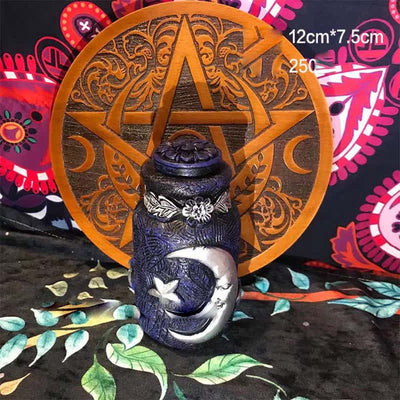 Olivenorma Resin Butterfly Moon Goddess Bottle Ornament Wicca Decoration